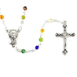 Rosario Grani Vetro Multicolore Grano 4 Mm