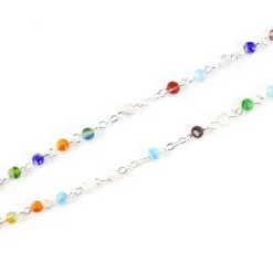 Rosario Grani Vetro Multicolore Grano 4 Mm -Sconto Rosari Fai da Te in Italia 27000260 rosario grani vetro multicolore grano 4 mmc 550x550w