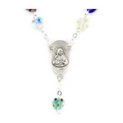 Rosario Grani Cuori In Vetro Grano 8 Mm -Sconto Rosari Fai da Te in Italia 27000261 rosario grani cuori in vetro grano 8 mmc 550x550w