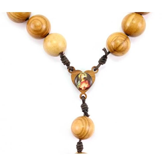 Rosario Capoletto In Legno Ulivo Grano 2 Cm 4 Rosario Capoletto In Legno Ulivo Grano 2 Cm - immagine 4