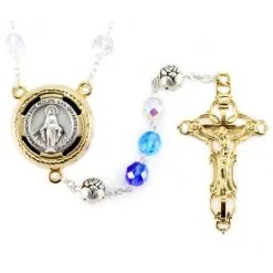 Rosario Ave Maria Elettronico Miracolosa Dorato Grano 8 Mm