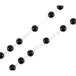 Rosario In Vetro Nero Grano 6 Mm -Sconto Rosari Fai da Te in Italia 27000299 rosario in vetro nero grano 6 mmd 550x550w