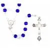 Rosario In Vetro Blu Grano 6 Mm
