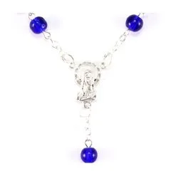 Rosario In Vetro Blu Grano 6 Mm -Sconto Rosari Fai da Te in Italia 27000301 rosario in vetro blu grano 6 mmb 550x550w