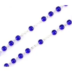 Rosario In Vetro Blu Grano 6 Mm -Sconto Rosari Fai da Te in Italia 27000301 rosario in vetro blu grano 6 mmd 550x550w