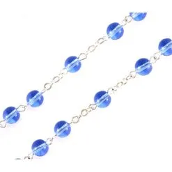 Rosario In Vetro Celeste Grano 6 Mm -Sconto Rosari Fai da Te in Italia 27000302 rosario in vetro celeste grano 6 mmd 550x550w