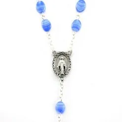 Rosario Grani Ovali Colore Celeste Grano 6x8 Mm -Sconto Rosari Fai da Te in Italia 27000311 rosario grani ovali colore celeste grano 6x8 mmc 550x550 1