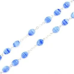 Rosario Grani Ovali Colore Celeste Grano 6x8 Mm -Sconto Rosari Fai da Te in Italia 27000311 rosario grani ovali colore celeste grano 6x8 mmd 550x550 1