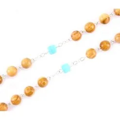 Rosario In Legno Ulivo Pater Vetro Grano 7 Mm -Sconto Rosari Fai da Te in Italia 27000317 Rosario in legno ulivo pater vetro Grano 7 mme 550x550w