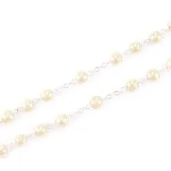 Rosario Perla Con Coppette Grano 7 Mm -Sconto Rosari Fai da Te in Italia 27000320 rosario perla con coppette grano 7 mmf 550x550w