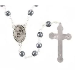 Rosario Con Coppette Colore Ematite Grano 7 Mm -Sconto Rosari Fai da Te in Italia 27000321 rosario con coppette colore ematite grano 7 mmb 550x550w