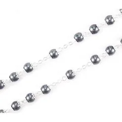 Rosario Con Coppette Colore Ematite Grano 7 Mm -Sconto Rosari Fai da Te in Italia 27000321 rosario con coppette colore ematite grano 7 mme 550x550w