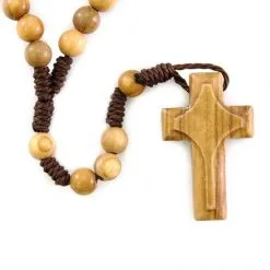 Rosario Legno Ulivo Pater Tau 5 Mm