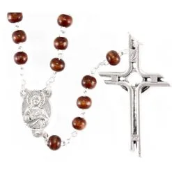 Rosario Del Pellegrino Legno Grano 6 Mm -Sconto Rosari Fai da Te in Italia 27000331 rosario del pellegrino legno grano 6 mmc 550x550w