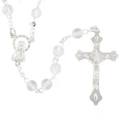 Rosario Grani In Vetro Trasparente Grano 6 Mm