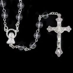 Rosario Grani In Vetro Trasparente Grano 6 Mm -Sconto Rosari Fai da Te in Italia 27000333 rosario in vetro trasparente grano 6 mmb 550x550 1