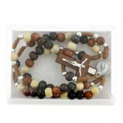 Rosario Legno Varie Tonalità Madonna Miracolosa 6 Mm -Sconto Rosari Fai da Te in Italia 27000342 rosario legno varie tonalit madonna miracolosa 6 mm4 550x550 1