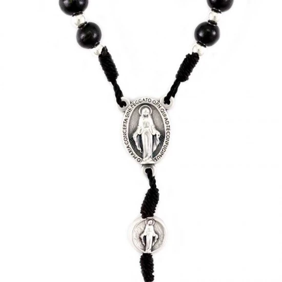 Rosario Legno E Metallo Madonna Miracolosa 6 Mm 4 Rosario Legno E Metallo Madonna Miracolosa 6 Mm - immagine 4