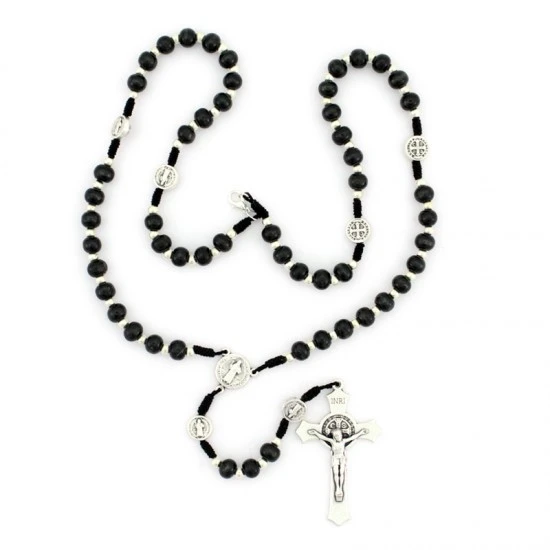 Rosario Legno E Metallo San Benedetto 6 Mm 2 Rosario Legno E Metallo San Benedetto 6 Mm - immagine 2