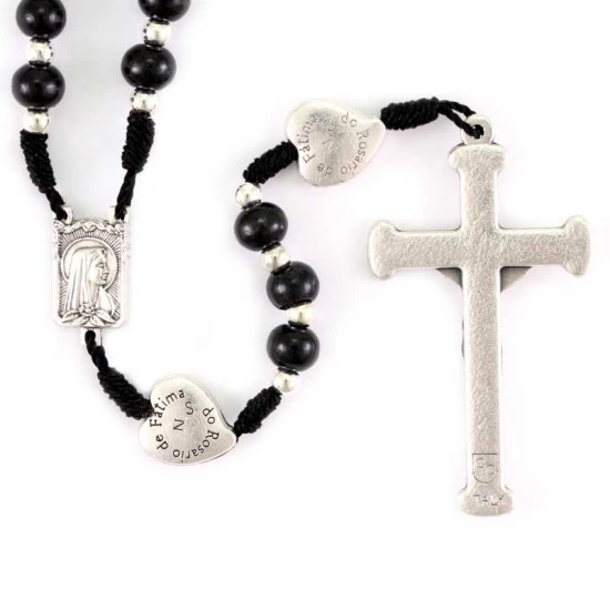 Rosario Legno E Metallo Madonna Di Fatima 6 Mm 9 Rosario Legno E Metallo Madonna Di Fatima 6 Mm - immagine 9