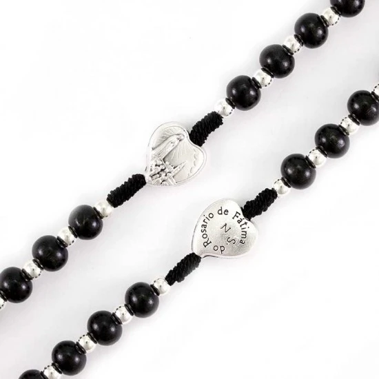 Rosario Legno E Metallo Madonna Di Fatima 6 Mm 8 Rosario Legno E Metallo Madonna Di Fatima 6 Mm - immagine 8