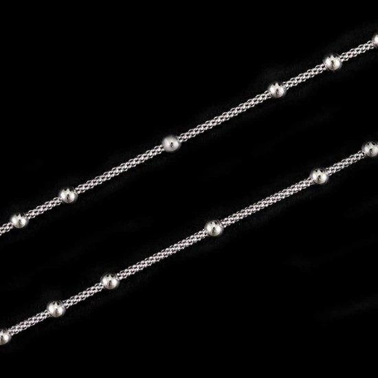 Rosario Collana In Argento 925°° Rodiato Grano 2 Mm 5 Rosario Collana In Argento 925°° Rodiato Grano 2 Mm - immagine 5