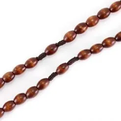 Rosario In Legno Scuro E Corda Grani Ovali Grano 6x10 Mm -Sconto Rosari Fai da Te in Italia 27000352 rosario in legno scuro e corda grani ovali grano 6x10 mmd 550x550 1