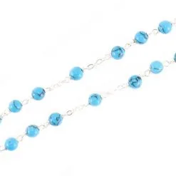 Rosario Grani In Vetro Turchese Grano 6 Mm -Sconto Rosari Fai da Te in Italia 27000360 rosario grani in vetro turchese grano 6 mme 550x550 1