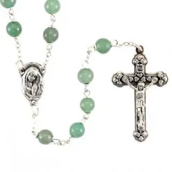 Rosario Grani In Vetro Verde Grano 6 Mm