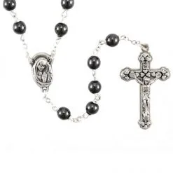 Rosario Grani In Vetro Ematite Grano 6 Mm