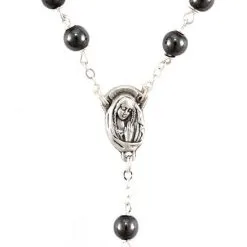 Rosario Grani In Vetro Ematite Grano 6 Mm -Sconto Rosari Fai da Te in Italia 27000363 rosario grani in vetro ematite grano 6 mmc 550x550 1