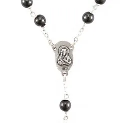 Rosario Grani In Vetro Ematite Grano 6 Mm -Sconto Rosari Fai da Te in Italia 27000363 rosario grani in vetro ematite grano 6 mmf 550x550 1