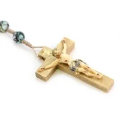 Rosario Nero Con Crocifisso In Legno Colorato Grano 8 Mm -Sconto Rosari Fai da Te in Italia 27000370 rosario nero con crocifisso in legno colorato grano 8 mmf 550x550 1