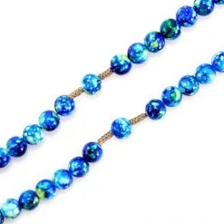 Rosario Blu Con Crocifisso In Legno Colorato Grano 8 Mm -Sconto Rosari Fai da Te in Italia 27000372 rosario blu con crocifisso in legno colorato grano 8 mmf 550x550 1