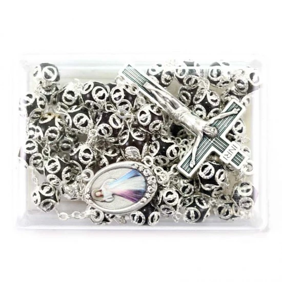 Rosario Vetro Accoppigliato Misericordioso Grano 8 Mm 5 Rosario Vetro Accoppigliato Misericordioso Grano 8 Mm - immagine 5