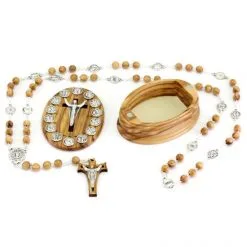 Rosario Via Crucis Con Scatola Ovale In Olivo Grano 7 Mm -Sconto Rosari Fai da Te in Italia 27000386 rosario via crucis con scatola ovale in olivo grano 7 mmc 550x550 1