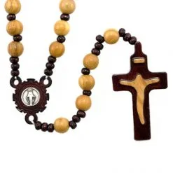 Rosario In Legno Ulivo Con Elastico Grano 7 Mm