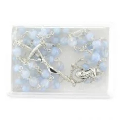 Rosario Grani Tondi Vetro Azzurro Grano 7 Mm -Sconto Rosari Fai da Te in Italia 27000391 rosario grani tondi vetro azzurro grano 7 mma4 550x550 1