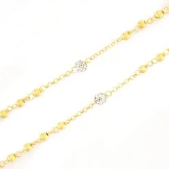 Rosario Argento Dorato Con Strass Grano 3 Mm -Sconto Rosari Fai da Te in Italia 27000396 rosario argento dorato con strass grano 3 mmc 550x550 1