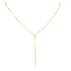 Rosario Argento Dorato Con Strass Grano 3 Mm -Sconto Rosari Fai da Te in Italia 27000396 rosario argento dorato con strass grano 3 mmd 550x550 1