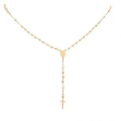 Rosario Argento Ramato Con Strass Grano 3 Mm -Sconto Rosari Fai da Te in Italia 27000397 rosario argento ramato con strass grano 3 mme 550x550 1