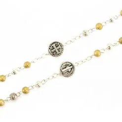 Rosario San Benedetto Metallo Bicolore Grano 4 Mm 8 Rosario San Benedetto Metallo Bicolore Grano 4 Mm -Sconto Rosari Fai da Te in Italia 27000399 rosario san benedetto metallo bicolore grano 4 mmc 550x550 1