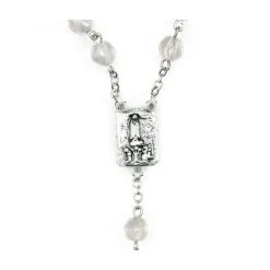 Rosario Madonna Di Fatima Vetro Sfaccettato Grano 6 Mm -Sconto Rosari Fai da Te in Italia 2700040 b corona da rosario in vetro faccettato mm 6 550x550w