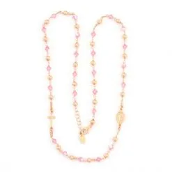 Rosario Girocollo Argento Ramato Swarovski Rosa 10 Rosario Girocollo Argento Ramato Swarovski Rosa -Sconto Rosari Fai da Te in Italia 27000401 rosario girocollo argento ramato swarovski rosae 550x550 1