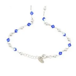 Rosario Girocollo Argento Rodiato Swarovski Celesti -Sconto Rosari Fai da Te in Italia 27000407 rosario girocollo argento rodiato swarovski celestic 550x550w