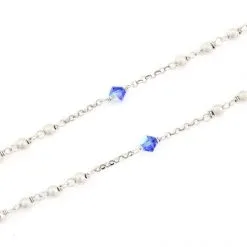 Rosario Argento Rodiato 6 Swarovski Celesti -Sconto Rosari Fai da Te in Italia 27000410 rosario argento rodiato 6 swarovski celestic 550x550 1