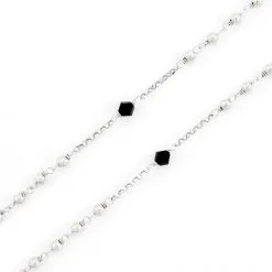 Rosario Argento Rodiato 6 Swarovski Neri -Sconto Rosari Fai da Te in Italia 27000411 rosario argento rodiato 6 swarovski neric 550x550 1