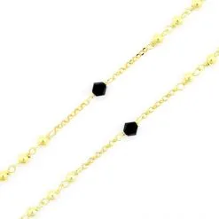 Rosario Argento Dorato 6 Swarovski Neri 7 Rosario Argento Dorato 6 Swarovski Neri -Sconto Rosari Fai da Te in Italia 27000415 rosario argento dorato 6 swarovski neric 550x550 1