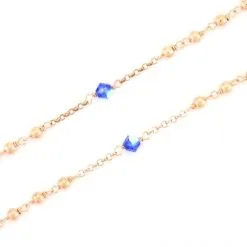 Rosario Argento Ramato 6 Swarovski Celesti -Sconto Rosari Fai da Te in Italia 27000418 rosario argento ramato 6 swarovski celestic 550x550 1