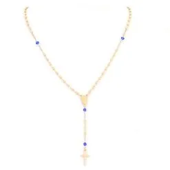 Rosario Argento Ramato 6 Swarovski Celesti -Sconto Rosari Fai da Te in Italia 27000418 rosario argento ramato 6 swarovski celestid 550x550 1